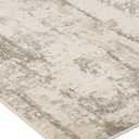 9' X 12' Ivory And Brown Abstract Area Rug