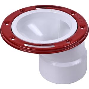 Oatey 3 in. or 4 in. PVC Offset Closet Flange with Metal Ring without Test Cap