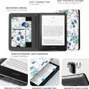 CoBak Stand Case for 7" Kindle Paperwhite 12th Gen 2024 and Kindle Colorsoft with Hand Strap - Compatible with iPhone MagSafe, for Samsung/Belkin/Anker Wireless Charging Pads, Durable, Auto Sleep Wake