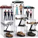 Clear Acrylic Display Risers Stand Shelf, Acrylic Stands Display for Action Figures Collectibles Perfume Organizer Stand,Pop Figures Stand Risers for Decorating & Organizing (9 Tier)