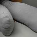 Pharmedoc Pregnancy Pillows, U-Shape Full Body Pillow -Removable Cover Jumbo Size - Grey - Pregnancy Pillows for Sleeping - Body Pillows for Adults, Maternity Pillow and Pregnancy Must Haves