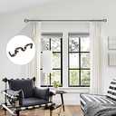 Heavy Duty Curtain Brackets, Fits up to 1 Inch Rods, Adjustable Double Curtain Holders, Set of 3, Bronze