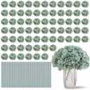 infibeaut 68PCS Sage Green Hydangea Artificial Flower Heads with 8" Stems, 6.2" Large Faux Hydrangeas Bulk for Wedding Centerpieces, Home Decor, Party, DIY Wreaths