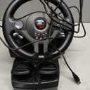 SUBSONIC - Superdrive SV250 Steering Wheel. Racing Wheel with pedals and Gearshift Paddles - 22 cm Diameter, 180 Roation Angle - For Nintendo Switch 2 - Switch - PS4 - Xbox Series X/S, Xbox One & PC