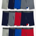 12 Pack Fruit of the Loom Men's Coolzone Boxer Briefs, Moisture Wicking & Breathable, Assorted Color Multipacks L
