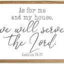 Religious Wall Art Decor, Joshua 24:15 As for Me and My House (11.75 x 15 Inch) - Christian Wall Art - Religious Decor