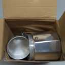 IMUSA 9 Cup Cast Aluminum Stovetop Coffeemaker, Moka Pot for Classic Cuban, Italian, and Espresso Style Coffee (Silver)