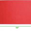 Mind Reader All Purpose Extra Thick Yoga Mat Fitness & Exercise Mats with Carrying Strap, High Density Anti-Tear, Red