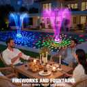 Upgraded Pool Fountain, Floating Pool Fountain with Lights, Above Ground Pool Water Fountains with Anchor, Swimming Pool Fountains for Inground Pool-1PC