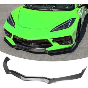 Front Bumper Lip Splitter Spoiler Fit for Chevy Corvette C8 Stingray 1LT/ 2LT/ 3LT/ 1LZ/ 2LZ/ 3LZ 2020-2025 Air Chin Body Kit Exterior Accessories Carbon Fiber Style