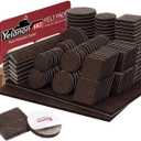 Yelanon Felt Furniture Pads -182 Pcs Premium Felt Pads for Chair Legs Furniture, Floor Protectors for Hardwood Floors, Brown