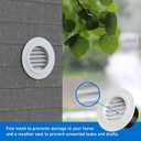 Soffit Vents 4 Inch, Hon&Guan Soffit Exhaust Vent Exterior Round Vent Cover with Built-in a Fly Screen for Bathroom Office Home-2PCS