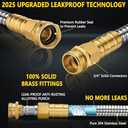 Metal Garden Hose 200 FT - Stainless Steel Garden Hose Leak-Proof with Layer Latex Core - 2025 Version/New Patented,Lightweight,Durable, Less-Kink Flexible Metal Water Hoses (Silver)