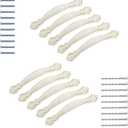 10pcs Hardware Handle Pull for Cabinet Drawer, Ivory White with Gold Edge, 2-1/2" (64mm) Hole Centers