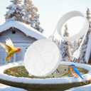 kapwall 110W Bird Bath Heater for Outdoors in Winter–Submersible Pond Deicer,Cast Aluminum Thermostatic Chicken Water Heater,Power Cord 4.92 Ft/1.5M(White)