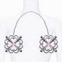 3 x Nipple Clips, Nipple Clamps Non Piercing Nipple Clamps Clips Cross-Shaped Adjustable Metal Nipple Clamps Nipple Clamps Nipple Clips with Chain for Women Couple