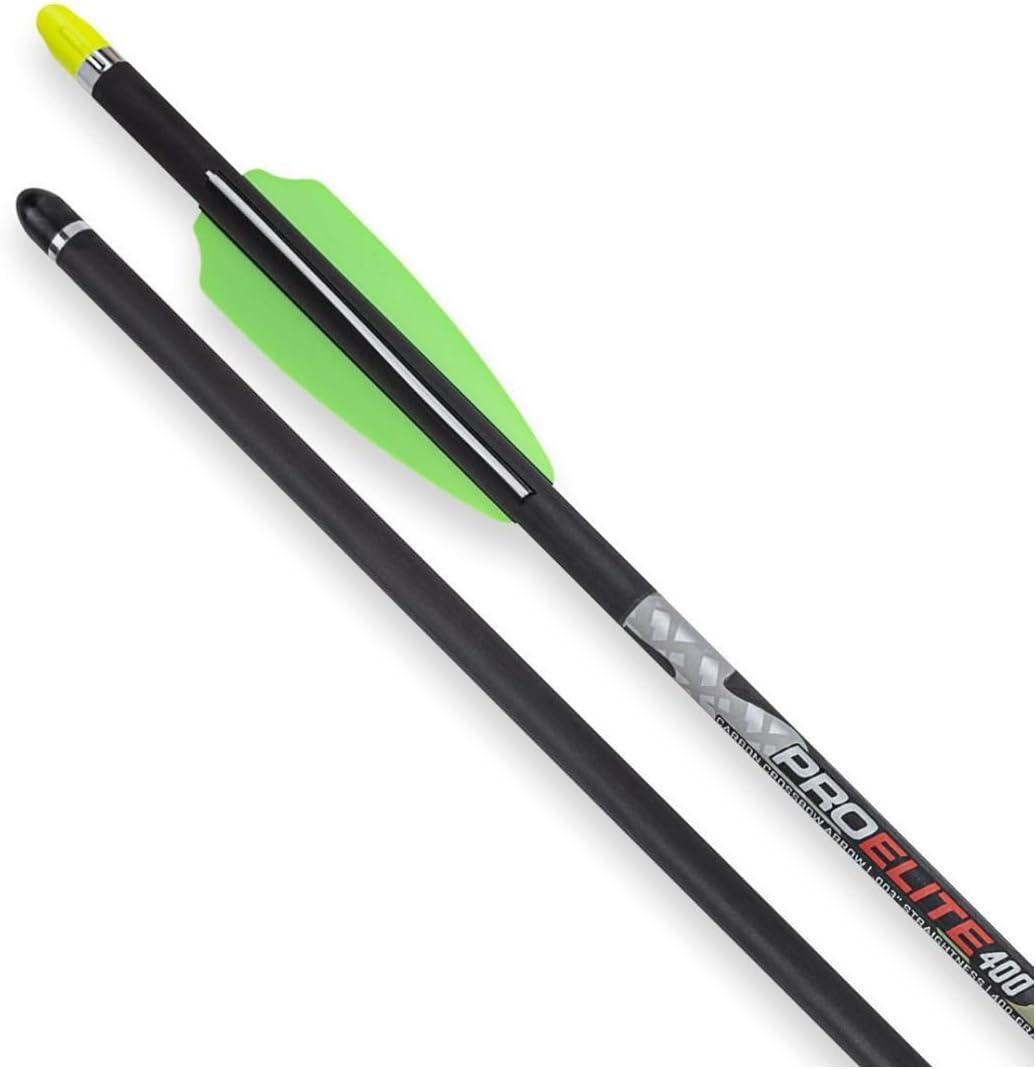 TenPoint 20-Inch Pro Elite 400 Carbon Crossbow Arrows, Alpha Nocks (3 Pack)
