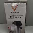 85 oz (2.5L) Airpot Coffee Carafe with Pump, Insulated Stainless Steel Coffee Dispenser, Coffee Carafes for Keeping Hot/Cold, Hot Beverage Dispenser for Party (84.5 Ounces, 1 Pack)