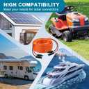 Solar Panel Extension Cable 15FT - MOOKEERF 10AWG+14AWG Solar Wire with Female & Male IP68 Waterproof Connector for RV, Photovoltaic Systems, Home, Boat, Solar Panels, Car