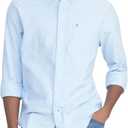 Tommy Hilfiger Men's Long Sleeve Button Down Stretch Oxford Shirt in Regular Fit (Bright Blue) XL