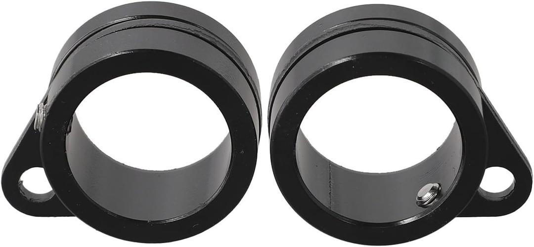 2pcs Aluminum Alloy Flag Pole Rings with 360 Rotating Anti-Wrap Design, Adjustable for 0.5 to 1 Inch Flagpoles, Rustproof Outdoor Flag Holder Accessory, Black