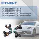4pcs 06A906031CP Fuel Injector for 2011-2018 Jetta 2.0 2003-2015 Ibiza 1.2 1.4 1.6 2.0 Automotive Replacement Fuel Injectors