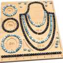 Petoysoso Bead Boards for Jewelry Making, Bamboo Beading Board for Necklace & Bracelet,Jewelry Making Supplies,Bead Tray Supplies DIY, Necklace & Bracelet-M2
