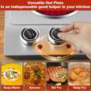 Hot Plate,CUSIMAX Portable Electric Hot Plates for Cooking,1800W Dual Infrared Burner with Adjustable Temperature Control,Electric Ceramic Glass Stove for Stainless Steel,Easy Clean for Home, Dorm, RV