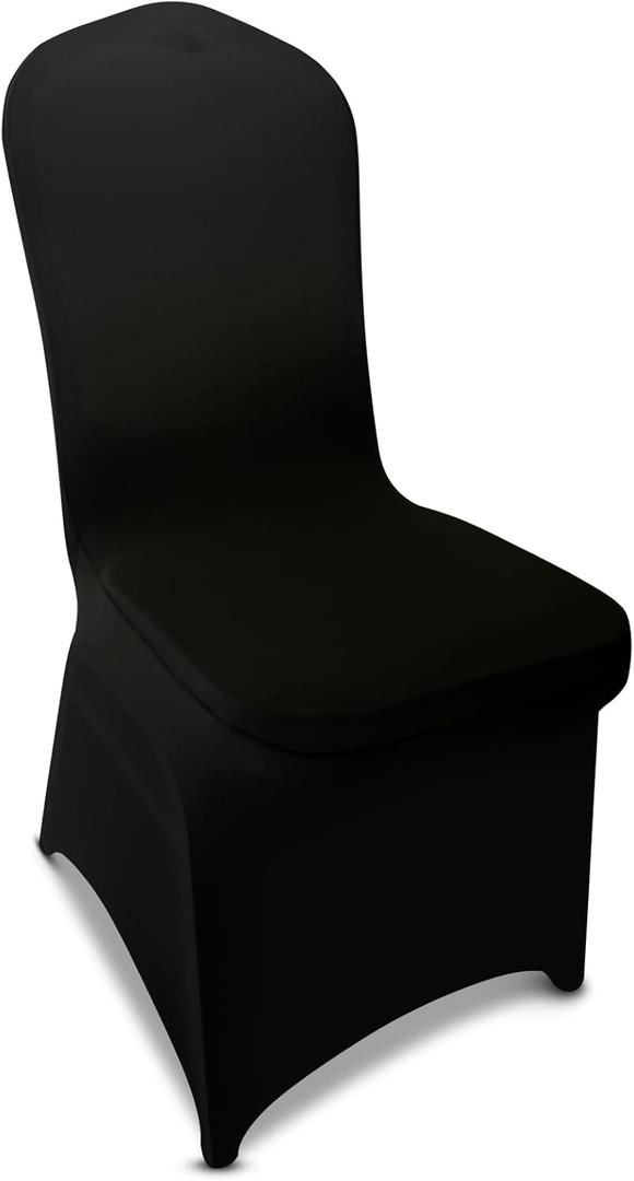100 Pieces Black Chair Covers - Versatile Stretch Polyester Spandex Dining Chair Slipcovers for Dining, Party, Wedding, Banquet, and More