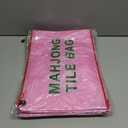 8 x 2Pack Mahjong Tile Bag, Case for American Mah jong Set, Mahjong Gifts Accessories, Card Holder Bouch, Pink (Case Only)