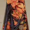 6FT Prelit Fall Maple Tree Decor, 128 LEDs with 8 Acorns 8 Pine Cones & Timer 8 Flashing Modes Artificial Maple Tree Thanksgiving Decor for Fall Home Autumn Halloween Harvest Indoor Outdoor (Orange)