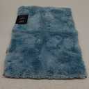 FIFU Bathroom Rugs 20" W x 32" L, Bath Mat for Bathroom, Bedroom, Laundry Room & Kitchen, Non-Slip Rubber Latex Backing, Extra Soft and Absorbent Microfiber Carpet, Machine Washable Rug, Sky Blue