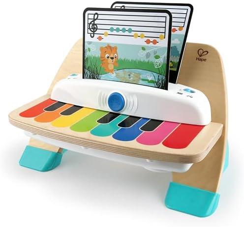 Baby Einstein and Hape Magic Touch Wooden Toy Piano, Montessori Musical Learning Toy for Babies and Toddlers 6mo+
