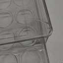 vacane 24 Capacity Egg Holder for Refrigerator Organizer Bins, Clear Egg Storage Container For Fridge Egg Drawer Egg Tray with Non-Slip Pads, Bpa Free Egg Organizer (1 Pack-Clear)
