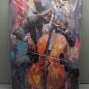 CXHOSTENT Black Jazz Canvas Wall Art Abstract Black Music Painting Prints African American Picture Musical Instruments Artwork for Men Room Decor Framed (Black, 24.00" x 36.00")