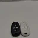 2-Pack Click&Fit Silicone Key Fob Covers Compatible with Hyundai 2021-2024 Tucson, Santa Fe, Palisade, Sonata, IONIQ 5, Santa Cruz, Nexo – Car Key Shell Rubber Protector 5-Buttons, Black+Grey