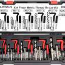 BILITOOLS Helicoil Thread Repair Kit Metric, 131-Piece HSS Drill Heli Coil Repair Kit M5 M6 M8 M10 M12