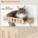 Cat Wall Shelves for Large Cats, 5-in-1 Cat Wall Furniture with Large Hammock and Wide Perch, Wooded Wall Climbing Furniture Set for Indoor Cats