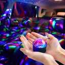 Disco Ball for Car Disco Lights with Sound Activated Multicolor Lights Mini Disco Ball DJ Disco Lights for Car Room Music Lights (Music Synchronization) (Type-C Port)