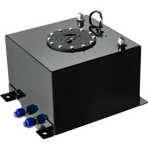 EVIL ENERGY 5 Gallon Fuel Cell Gas Tank Aluminum with Level Sender Black Street Drift