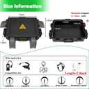 Small Outdoor Electrical Box (inner7.3 * 5.1 * 1.6) with Clear Waterproof Shield,Waterproof Extension Cord Cover,Weatherproof Connection Box with 4 Cable Entry for Plug,Connector (1PCS,Black)