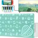 Lumindock Switch Docking Station with Joypads Charger, Replacement for Switch Dock Support 4K/1080P HDMI, Multifunctional Charger Docking Station for Swiitch, 7 LED Colors/USB 3.0 Ports - White (Green)