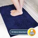Muddy Mat | Super Absorbent Door Mat Indoor, Microfiber Quick Dry Chenille Entryway Rug, Non-Slip Front Door Mat, Indoor Mats for Entryway, Machine Washable Pet Rug, Navy Blue Medium 30"X19"