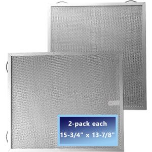 2Pack S99010430-002 Range Hood Grease Filters Compatible With B-roan N-utone HPF30 4512880 and Ken-more Rnge Hood Filter Replacement by Size 13 7/8" X 15 3/4" X 3/8"
