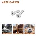 3 x 5/16-18 x 1-1/4" Flat Head Socket Cap Screws, 15 Pack 304 Stainless Steel Hex Socket Flat Head Screws, Full Thread, Countersunk Bolts