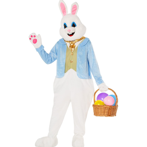 Morph Easter Bunny Costume Adult Deluxe Rabbit Mascot Outfit for Men - Perfect for Easter Costumes and Events Size L