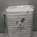 WYT 12-Pack Plastic Small Shelf Storage Weave Baskets for Organizing, White