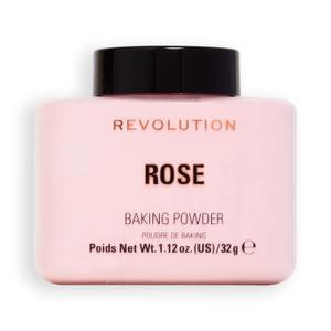Revolution, Loose Baking Powder, Makeup Setting Powder, Long-Lasting Coverage, Mattifies & Reduces Shine, Rose, 1.12 oz