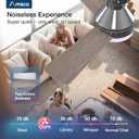 Amico Ceiling Fans with Lights, 42 inch Low Profile Ceiling Fan with Light and Remote Control, Flush Mount, Reversible, 3CCT, Dimmable, Noiseless, Nickel Ceiling Fan for Bedroom, Indoor/Outdoor Use