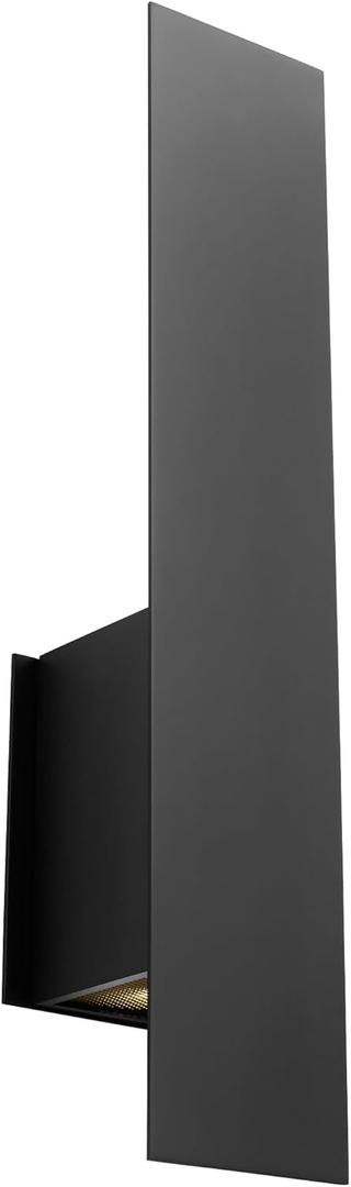 3-504-15 Reflex - 20 Inch 14W 2 LED Wall Sconce, Black Finish with Black Metal Shade